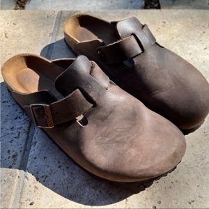 Birkenstock Boston Soft Footbed Clogs - Men's Size 9 (41) - Habana Oiled Leather